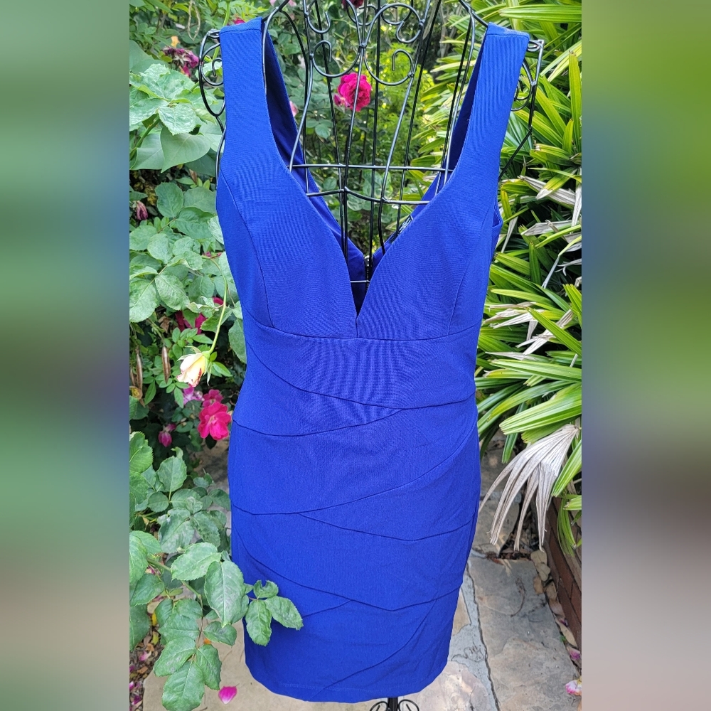 Royal blue mini dress